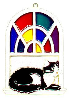 (image for) Cat in Window - Suncatcher